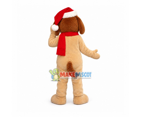 Adult Beige Dog Mascot Costume For Christmas Event Adult Beige Dog Mascot Costume For Christmas Event