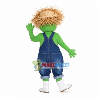 Cozy Fisherman Crocodile Baby Mascot Costume Cozy Fisherman Crocodile Baby Mascot Costume