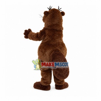Giant Groundhog With Long Eyelashes Mascot Costume Giant Groundhog With Long Eyelashes Mascot Costume