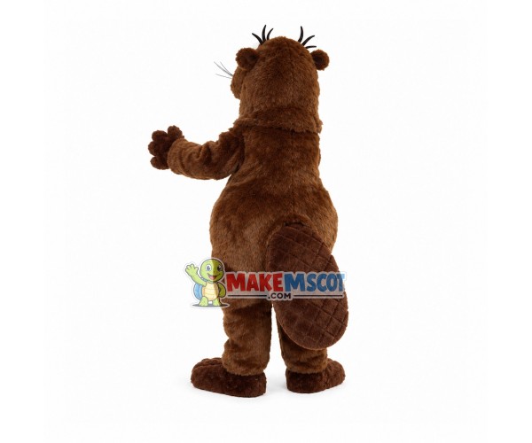 Giant Groundhog With Long Eyelashes Mascot Costume