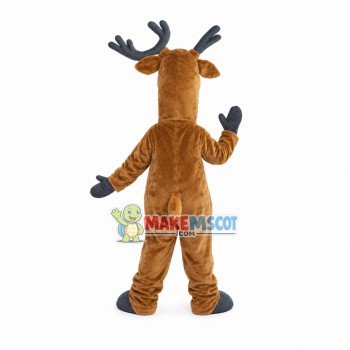 Long Neck Moose With Power Antlers Mascot Costume Long Neck Moose With Power Antlers Mascot Costume
