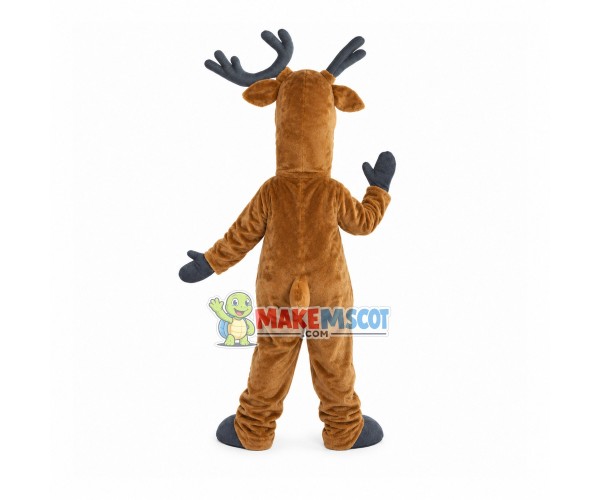 Long Neck Moose With Power Antlers Mascot Costume