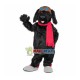 Black Furry Dog Mascot Costume For Ski Facility Black Furry Dog Mascot Costume For Ski Facility