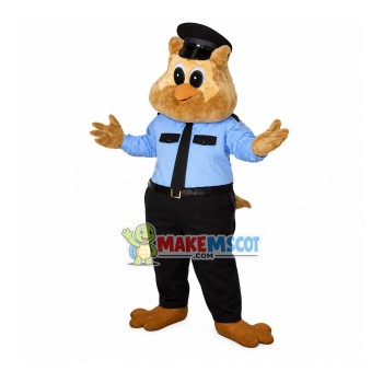 Police Owl Doing Investigation Mascot Costume