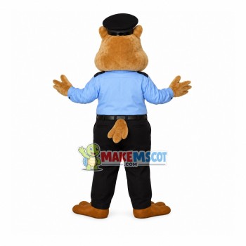Police Owl Doing Investigation Mascot Costume Police Owl Doing Investigation Mascot Costume
