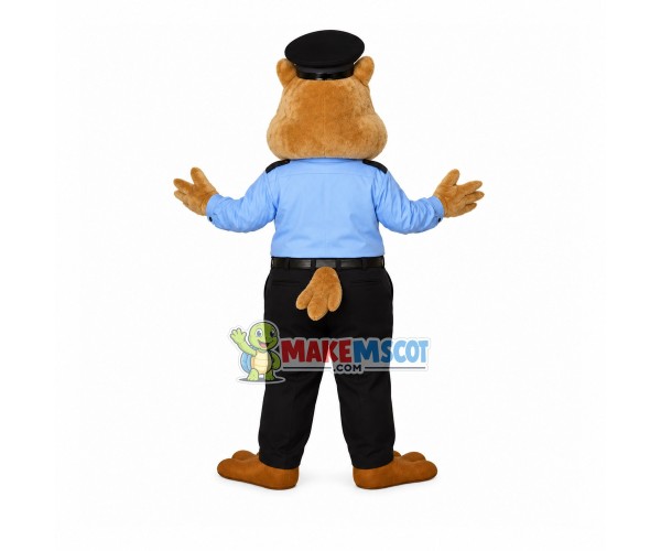 Police Owl Doing Investigation Mascot Costume Police Owl Doing Investigation Mascot Costume