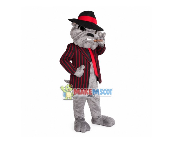 Secretly Visiting The Detective Bulldog Mascot Costume Secretly Visiting The Detective Bulldog Mascot Costume