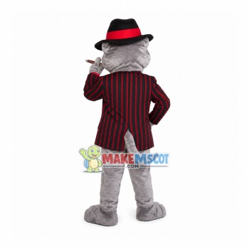 Secretly Visiting The Detective Bulldog Mascot Costume Secretly Visiting The Detective Bulldog Mascot Costume