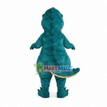 Cowering Blue Dinosaur Baby Mascot Costume Cowering Blue Dinosaur Baby Mascot Costume