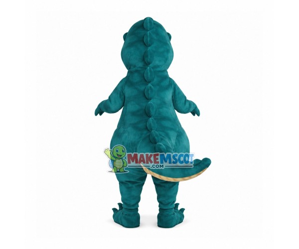 Cowering Blue Dinosaur Baby Mascot Costume Cowering Blue Dinosaur Baby Mascot Costume