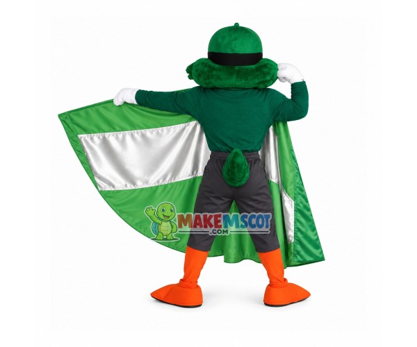 Power Duck Wearing Dollar Print Cloack Mascot Costume Power Duck Wearing Dollar Print Cloack Mascot Costume