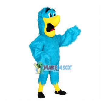 Shocked The Light Blue Hairy Parrot Mascot Costume