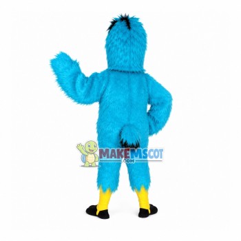 Shocked The Light Blue Hairy Parrot Mascot Costume Shocked The Light Blue Hairy Parrot Mascot Costume