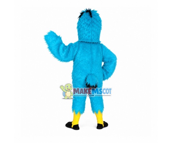 Shocked The Light Blue Hairy Parrot Mascot Costume Shocked The Light Blue Hairy Parrot Mascot Costume