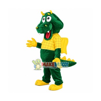Green Dragon Mascot Adult Costume Green Dragon Mascot Adult Costume