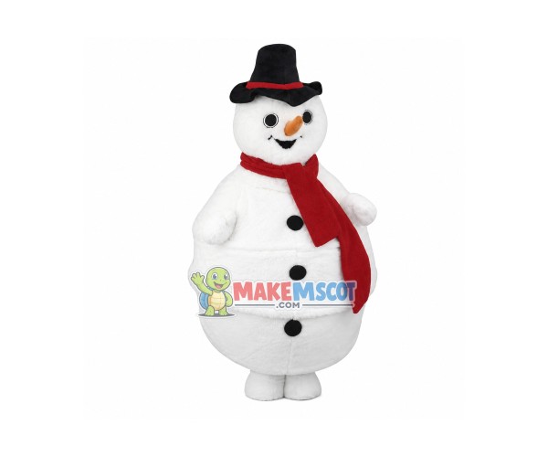Happy Snowman Mascot Costume Happy Snowman Mascot Costume