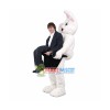 White Rabbit With Top Hat Mascot Adult Costume 