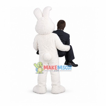 White Rabbit With Top Hat Mascot Adult Costume 
