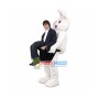 White Rabbit With Top Hat Mascot Adult Costume 