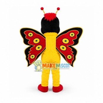 Lovely Yellow Butterfly Mascot Adult Costume Lovely Yellow Butterfly Mascot Adult Costume