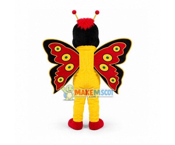 Lovely Yellow Butterfly Mascot Adult Costume Lovely Yellow Butterfly Mascot Adult Costume