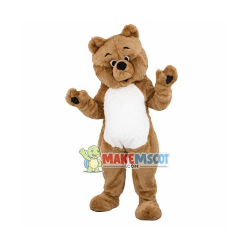 Cute Grizzly Bear Mascot Adult Costume Cute Grizzly Bear Mascot Adult Costume