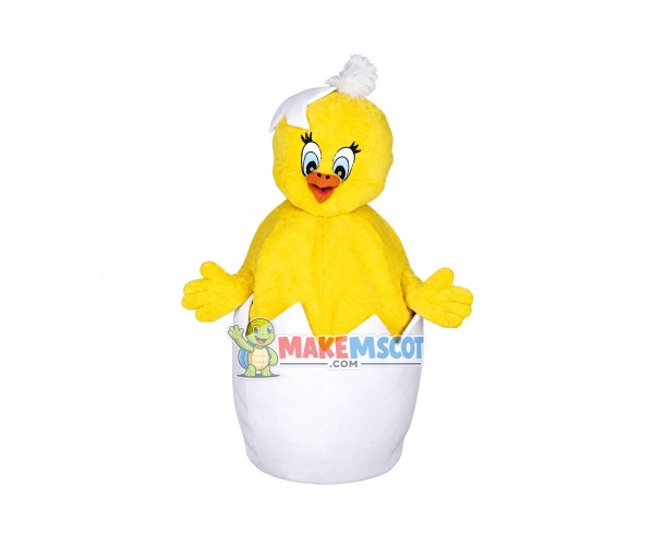 Adorable Newborn Chicken In Egg Shell Mascot Costume	