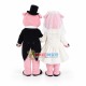 Lovely Wedding Pink Pigs Mascot Adult Costume Lovely Wedding Pink Pigs Mascot Adult Costume