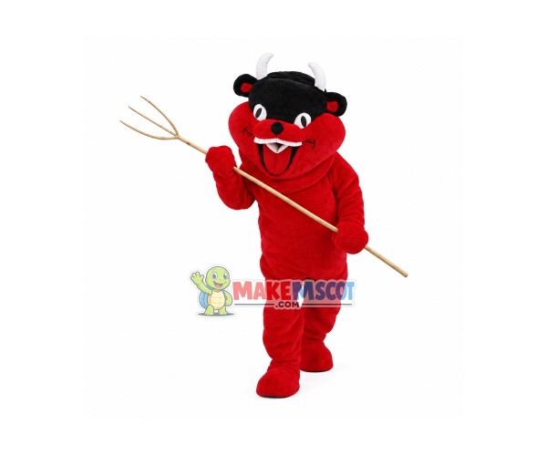 Happy Devil Mascot Adult Costume	