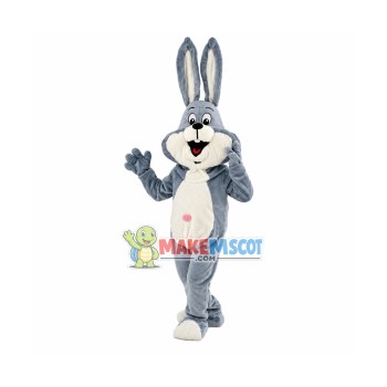 Lovely Grey Bunny Mascot Adult Costume	