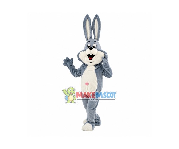 Lovely Grey Bunny Mascot Adult Costume Lovely Grey Bunny Mascot Adult Costume
