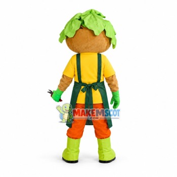 Lovely Gardener Lettuce Man Mascot Costume Lovely Gardener Lettuce Man Mascot Costume