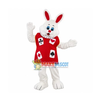 Queen's Court White Rabbit Mascot Costume 