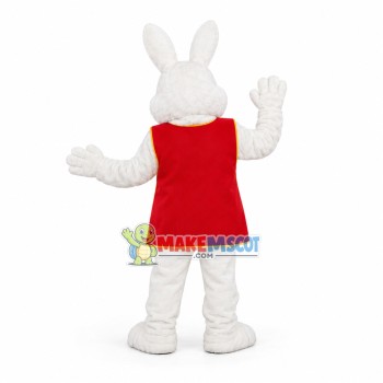 Queen's Court White Rabbit Mascot Costume Queen's Court White Rabbit Mascot Costume