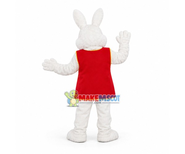 Queen's Court White Rabbit Mascot Costume Queen's Court White Rabbit Mascot Costume
