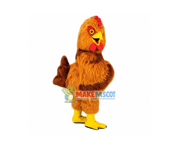 Clucking Brown Hen Mascot Costume Clucking Brown Hen Mascot Costume