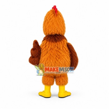 Clucking Brown Hen Mascot Costume Clucking Brown Hen Mascot Costume