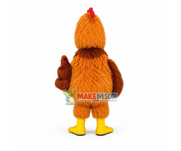 Clucking Brown Hen Mascot Costume Clucking Brown Hen Mascot Costume