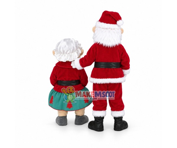 Happy Santa & Mrs. Santa Mascot Costume Happy Santa & Mrs. Santa Mascot Costume
