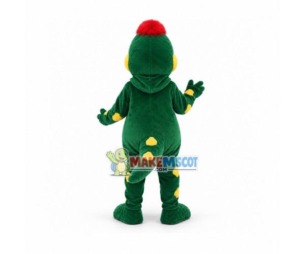 Green Dino the Dinosaur Mascot Adult Costume Green Dino the Dinosaur Mascot Adult Costume