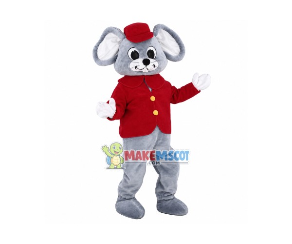 Circus Grey Mouse Mascot Adult Costume Circus Grey Mouse Mascot Adult Costume