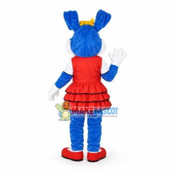 Lovely Dance Girl Blue Bunny Mascot Adult Costume Lovely Dance Girl Blue Bunny Mascot Adult Costume