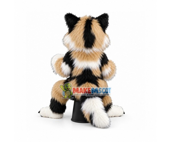 Family Cat Long Fur Mascot Costume Family Cat Long Fur Mascot Costume
