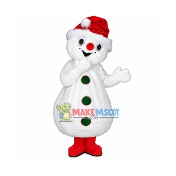 Adorable Christmas Snowman Mascot Costume Adorable Christmas Snowman Mascot Costume