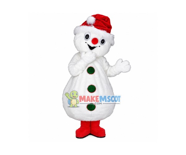 Adorable Christmas Snowman Mascot Costume Adorable Christmas Snowman Mascot Costume