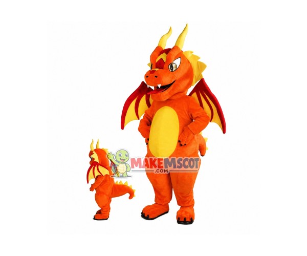 Fiery Dragon Mascot Costume Fiery Dragon Mascot Costume