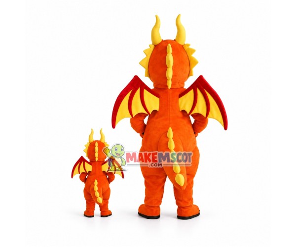Fiery Dragon Mascot Costume Fiery Dragon Mascot Costume