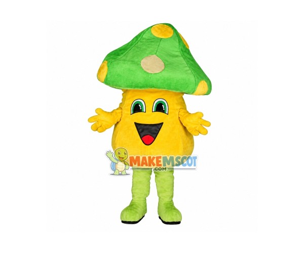 Adult Cartoon Green Mushroom Mascot Costume Adult Cartoon Green Mushroom Mascot Costume