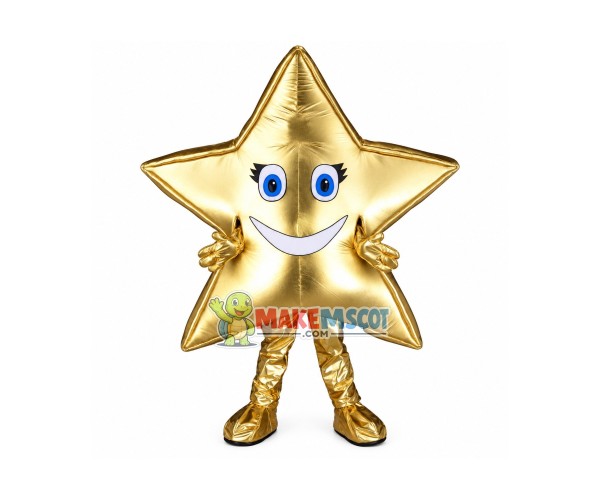 Deluxe Cartoon Golden Star Mascot Costume Deluxe Cartoon Golden Star Mascot Costume