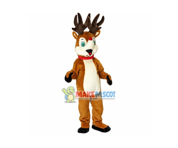 Rudolph the Red-Nosed Reindeer Mascot Costume Rudolph the Red-Nosed Reindeer Mascot Costume